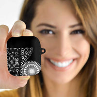Black Tongan Ngatu Fonulei Pattern AirPods Case - Polynesian Pride