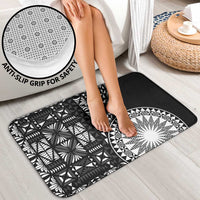 Black Tongan Ngatu Fonulei Pattern Bathroom Set - Polynesian Pride