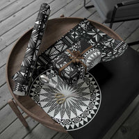 Black Tongan Ngatu Fonulei Pattern Wrapping Paper - Polynesian Pride