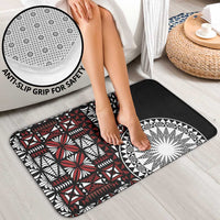 Red Tongan Ngatu Fonulei Pattern Bathroom Set - Polynesian Pride