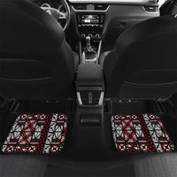 Red Tongan Ngatu Fonulei Pattern Car Mats