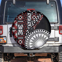 Red Tongan Ngatu Fonulei Pattern Spare Tire Cover