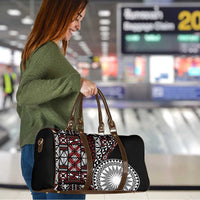 Red Tongan Ngatu Fonulei Pattern Travel Bag - Polynesian Pride