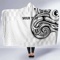 Hawaii and Japanese Culture Personalised Hooded Blanket With Polynesian Tribal Tattoo Style