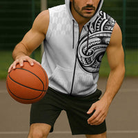Hawaii and Japanese Culture Personalised Sleeveless Zip Hoodie With Polynesian Tribal Tattoo Style LT9 - Polynesian Pride