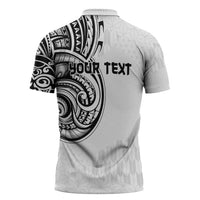 Hawaii and Japanese Culture Personalised Zipper Polo Shirt With Polynesian Tribal Tattoo Style - Polynesian Pride