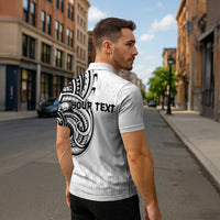 Hawaii and Japanese Culture Personalised Zipper Polo Shirt With Polynesian Tribal Tattoo Style - Polynesian Pride