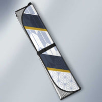 Japan Pacific Rugby 2022-23 Custom Auto Sun Shade Black Sakura Japanese Wave Pattern - Polynesian Pride