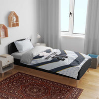 Japan Pacific Rugby 2022-23 Custom Bedding Set Black Sakura Japanese Wave Pattern