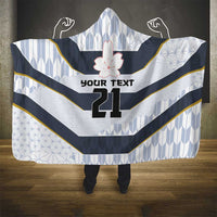 Japan Pacific Rugby 2022-23 Custom Hooded Blanket Black Sakura Japanese Wave Pattern