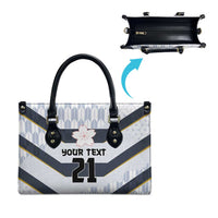 Japan Pacific Rugby 2022-23 Custom Leather Bag Black Sakura Japanese Wave Pattern - Polynesian Pride