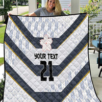 Japan Pacific Rugby 2022-23 Custom Quilt Black Sakura Japanese Wave Pattern LT9 Black - Polynesian Pride