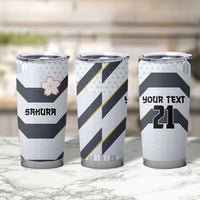 Japan Pacific Rugby 2022-23 Custom Tumbler Cup Black Sakura Japanese Wave Pattern