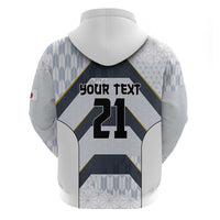 Japan Pacific Rugby 2022-23 Custom Zip Hoodie Black Sakura Japanese Wave Pattern