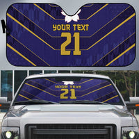 Japan Pacific Rugby 2022-23 Custom Auto Sun Shade Blue Sakura Japanese Wave Pattern - Polynesian Pride