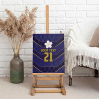 Japan Pacific Rugby 2022-23 Custom Canvas Wall Art Blue Sakura Japanese Wave Pattern LT9 - Polynesian Pride