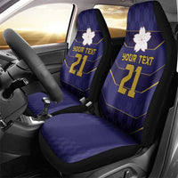 Japan Pacific Rugby 2022-23 Custom Car Seat Cover Blue Sakura Japanese Wave Pattern