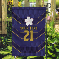 Japan Pacific Rugby 2022-23 Custom Garden Flag Blue Sakura Japanese Wave Pattern