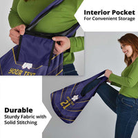 Japan Pacific Rugby 2022-23 Custom Grocery Bag Blue Sakura Japanese Wave Pattern