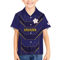 Japan Pacific Rugby 2022-23 Custom Hawaiian Shirt Blue Sakura Japanese Wave Pattern