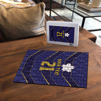 Japan Pacific Rugby 2022-23 Custom Puzzle Blue Sakura Japanese Wave Pattern - Polynesian Pride