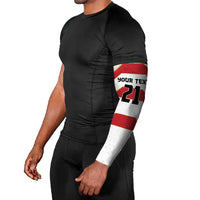 Japan Pacific Rugby 2022-23 Custom Arm Sleeves Red Sakura Japanese Wave Pattern - Polynesian Pride