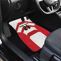 Japan Pacific Rugby 2022-23 Custom Car Mats Red Sakura Japanese Wave Pattern