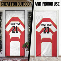 Japan Pacific Rugby 2022-23 Custom Door Cover Red Sakura Japanese Wave Pattern - Polynesian Pride