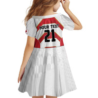 Japan Pacific Rugby 2022-23 Custom Family Matching Off The Shoulder Long Sleeve Dress and Hawaiian Shirt Red Sakura Japanese Wave Pattern