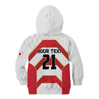 Japan Pacific Rugby 2022-23 Custom Kid Hoodie Red Sakura Japanese Wave Pattern