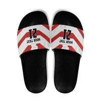 Japan Pacific Rugby 2022-23 Custom Slide Sandals Red Sakura Japanese Wave Pattern - Polynesian Pride