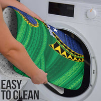 Solomon Islands Independence Day 1978 Personalised Bathroom Set Polynesian Pattern with Flag Style - Polynesian Pride