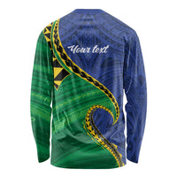 Solomon Islands Independence Day 1978 Personalised Long Sleeve Shirt Polynesian Pattern with Flag Style