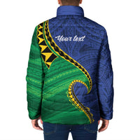 Solomon Islands Independence Day 1978 Personalised Padded Jacket Polynesian Pattern with Flag Style - Polynesian Pride
