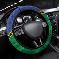 Solomon Islands Independence Day 1978 Steering Wheel Cover Polynesian Pattern with Flag Style