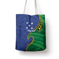 Solomon Islands Independence Day 1978 Personalised Tote Bag Polynesian Pattern with Flag Style - Polynesian Pride