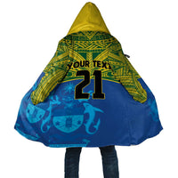 Solomon Islands Rugby Custom Cloak Simple Coat of arm Polynesian Pattern - Polynesian Pride