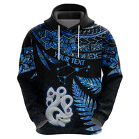 Custom Matariki New Zealand Hoodie Maori Manaia with Paua Shell Blue LT9 - Polynesian Pride