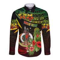 Custom Vanuatu Islands Long Sleeve Button Shirt Proud To Be A Ni-Van LT9 Unisex Reggae - Polynesian Pride