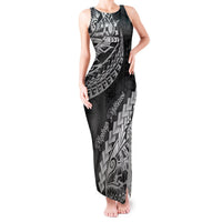 Fiji Rugby Tank Maxi Dress Kaiviti Fijian Tribal World Cup Black LT9 Women Black - Polynesian Pride