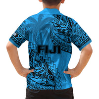 Fiji Rugby Kid Hawaiian Shirt Kaiviti Fijian Tribal World Cup Blue No1 LT9 - Polynesian Pride