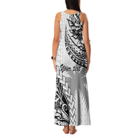 Custom Fiji Rugby Family Matching Tank Maxi Dress and Hawaiian Shirt Kaiviti Fijian Tribal World Cup White LT9 - Polynesian Pride