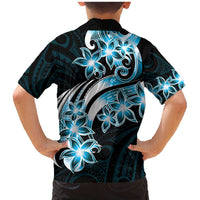 Plumeria Tribal Tattoo Family Matching Mermaid Dress and Hawaiian Shirt Blue Polynesian Pattern LT9 - Polynesian Pride