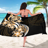 Plumeria Tribal Tattoo Sarong Gold Polynesian Pattern