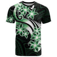 Plumeria Tribal Tattoo T Shirt Green Polynesian Pattern