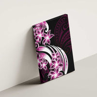 Plumeria Tribal Tattoo Canvas Wall Art Pink Polynesian Pattern