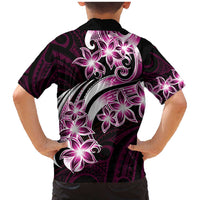 Plumeria Tribal Tattoo Family Matching Mermaid Dress and Hawaiian Shirt Pink Polynesian Pattern LT9 - Polynesian Pride