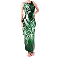 Cook Islands Tattoo Family Matching Tank Maxi Dress and Hawaiian Shirt Plumeria Polynesian Pattern