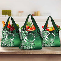 Cook Islands Tattoo Grocery Bag Plumeria Polynesian Pattern