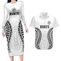 World Rugby Cook Islands Couples Matching Long Sleeve Bodycon Dress and Hawaiian Shirt Kukis Make History - Polynesian Pride